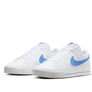 Nike Court Legacy Low Men's White & University Blue Tennis Shoes SZ 12.5